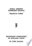 Diccionario etimológico de apellidos vascos