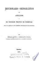 Diccionario ortográfico de apellidos y de nombres propios de personas