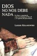 Dios no nos debe nada