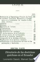 Directorio de las doctrinas quichuas en el Ecuador