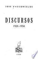 Discursos, 1920-1950