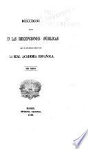 Discursos leídos en las recepciones