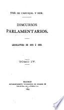 Discursos parlamentarios, [1872-95].