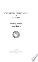 Documenta Malucensia: 1577-1606