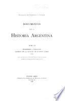 Documentos para la historia argentina