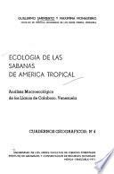 Ecología de las sabanas de América tropical
