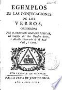 Egemplos de las conjugaciones de los verbos