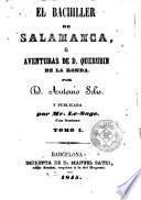 El Bachiller de Salamanca, ó, Aventuras de D. Querubin de la Ronda, 1