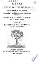 El Cantar de los Cantares, con otras obras inéditas (1806. XXX, 435 p.)
