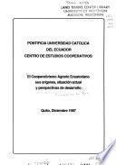 El Cooperativismo agrario ecuatoriano