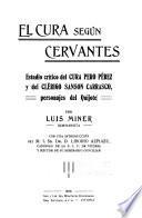 El cura según Cervantes
