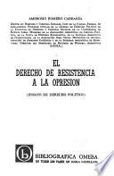 El derecho de resistencia a la opresión
