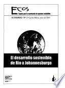 El desarrollo sostenible de Río a Johannesburgo