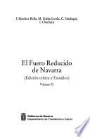 El Fuero reducido de Navarra
