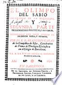 El Olimpo Del Sabio Instruido De La Naturaleza (etc.)