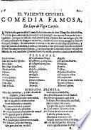 El valiente Cespedes. Comedia famosa