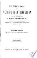 Elementos de filosofía de la literatura