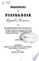 Elementos de fisiología especial o humana
