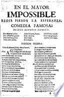 En el mayor impossible nadie pierda la esperanza. Comedia famosa