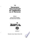 Encuentro Internacional de Lingüística en el Noroeste