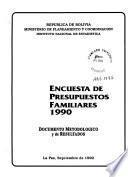 Encuesta de presupuestos familiares, 1990