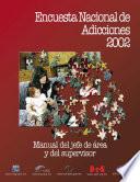 Encuesta Nacional de Adicciones 2002. Manual del jefe de área y del supervisor
