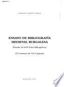 Ensayo de bibliografía medieval burgalesa