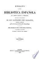 Ensayo de una biblioteca española de libros raros y curiosos