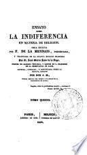 Ensayo sobre la indiferencia en materia de religión, 5