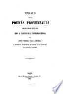 Ensayo sobre los poemas provenzales de los siglos XII y XIII