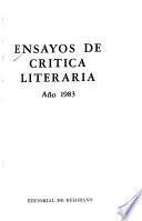 Ensayos de crítica literaria