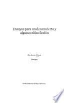 Ensayos para un desconcierto y alguna crítica ficción