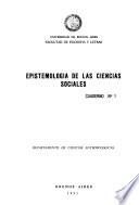 Epistemología de las ciencias sociales