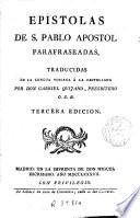 Epistolas de S. Pablo Apostol parafraseadas