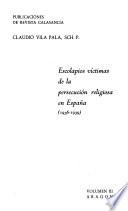 Escolapios víctimas de la persecución religiosa en España (1936-1939)