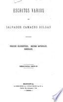 Escritos varios de Salvador Camacho Roldán