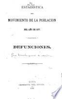Estadistica del movimiento de la poblacion del año de 1877