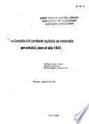 Estimación del producto agrícola en Venezuela por entidad, para el año 1968
