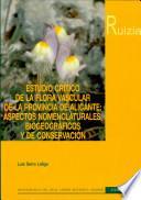 Estudio crítico de la flora vascular de la provincia de Alicante