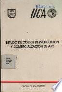 Estudio de Costos de Produccion Y Comercializacion de Ajo