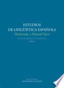 Estudios de lingüística española