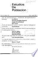 Estudios de Poblacion