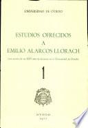Estudios ofrecidos a Emilio Alarcos Llorach Tomo I