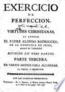 Exercicio de perfeccion, y virtudes christianas