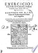EXERCICIOS ESPIRITVALES, PARA TODOS LOS DIAS DE LA QVARESMA