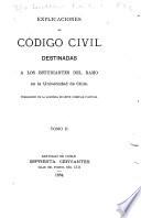 Explicaciones de Código civil destinadas a los estudiantes del ramo en la Universidad de Chile