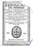 Exposición del Miserere dado a considerar con cuidad a toda alma devota