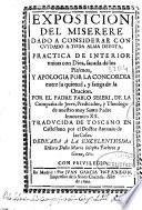 Exposición del Miserere ...