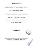 Exposición presentada a la Regencia del Reyno por ... D. José Vazquez Figueroa, en virtud del manifiesto publicado por D. Ricardo Meade