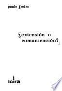 Extensión o comunicación?